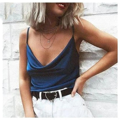 Camiseta de Seda con Cuello Swing - Talla Pequeña - Image 5
