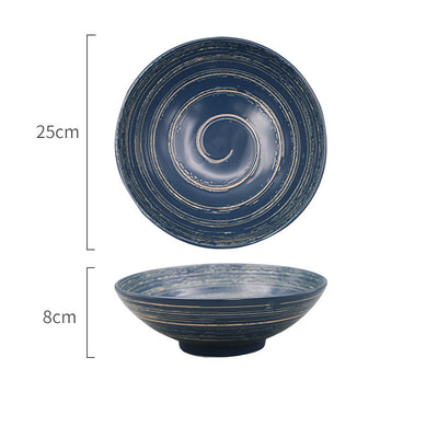 Tazón Ramen Japonés de Cerámica Artesanal con Diseño Acanalado Retro - Image 8
