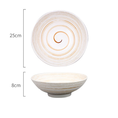 Tazón Ramen Japonés de Cerámica Artesanal con Diseño Acanalado Retro - Image 6