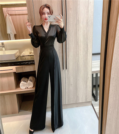 Jumpsuit Elegante de Gasa con Costuras Decorativas para Mujer - Image 10