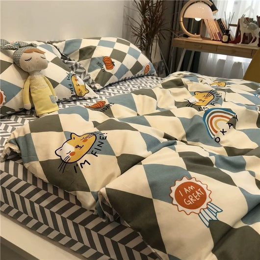 Juego de Sábanas y Funda Nórdica de Algodón Lavado con Estampado Infantil - Image 14