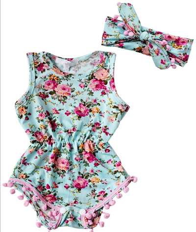 Conjunto Floral de Moda Infantil - Enterizo y Dos Piezas - Image 9