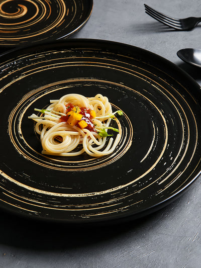 Plato de Postre Cerámica Pintada a Mano Estilo Japonés - Image 13