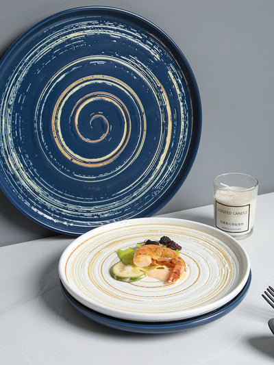 Plato de Postre Cerámica Pintada a Mano Estilo Japonés - Image 10