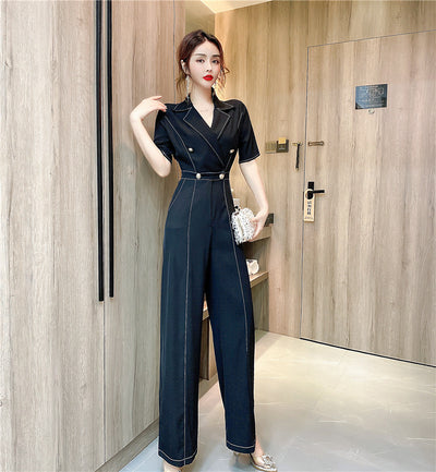 Jumpsuit Elegante Estilo Western con Cuello Alto y Cintura Marcada - Image 3
