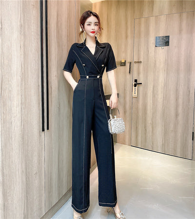 Jumpsuit Elegante Estilo Western con Cuello Alto y Cintura Marcada - Image 2