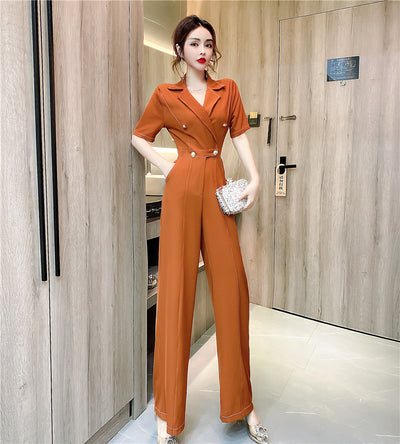 Jumpsuit Elegante Estilo Western con Cuello Alto y Cintura Marcada - Image 4