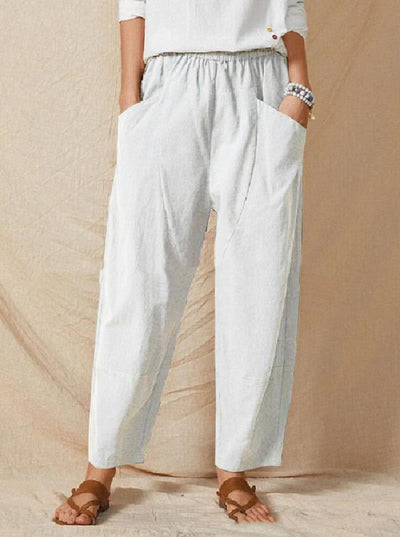 Pantalones Harem Sueltos Urbanos Cintura Elástica para Mujer - Image 9