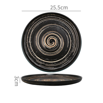 Plato de Postre Cerámica Pintada a Mano Estilo Japonés - Image 6