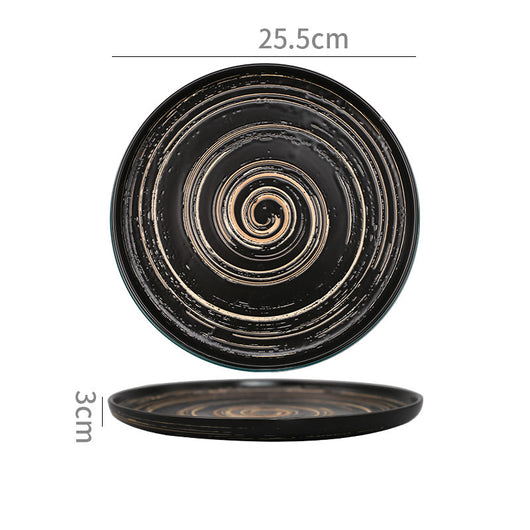 Plato de Postre Cerámica Pintada a Mano Estilo Japonés - Image 6
