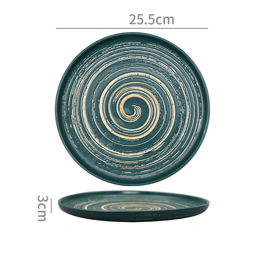 Plato de Postre Cerámica Pintada a Mano Estilo Japonés - Image 7