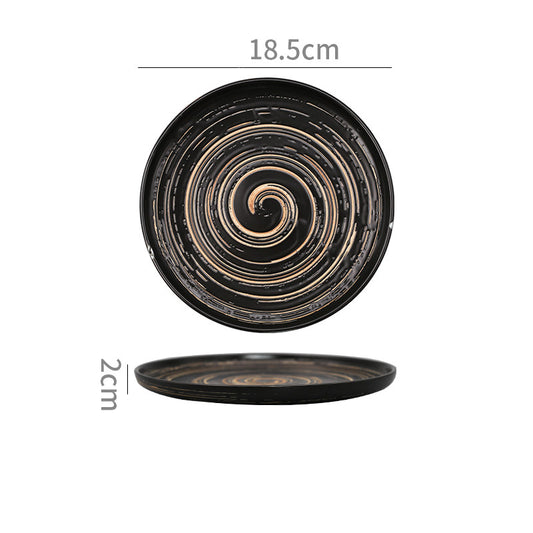 Plato de Postre Cerámica Pintada a Mano Estilo Japonés - Image 2