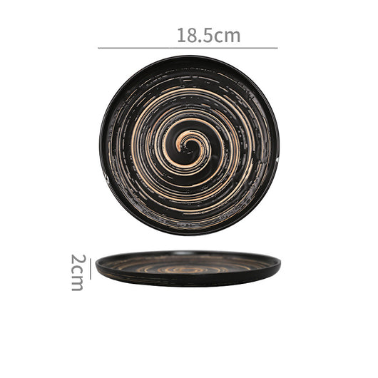 Plato de Postre Cerámica Pintada a Mano Estilo Japonés - Image 2