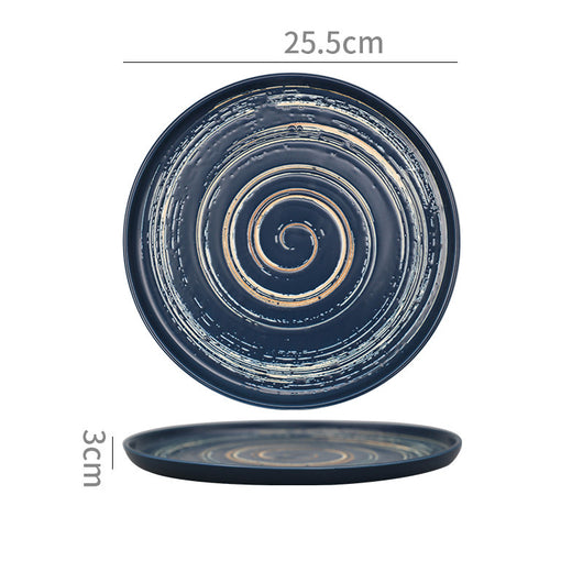 Plato de Postre Cerámica Pintada a Mano Estilo Japonés - Image 9