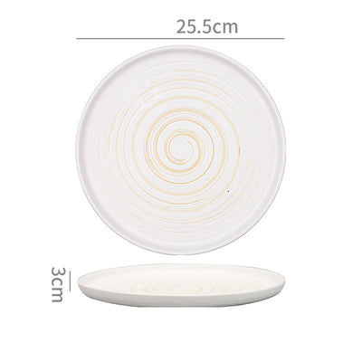 Plato de Postre Cerámica Pintada a Mano Estilo Japonés - Image 8
