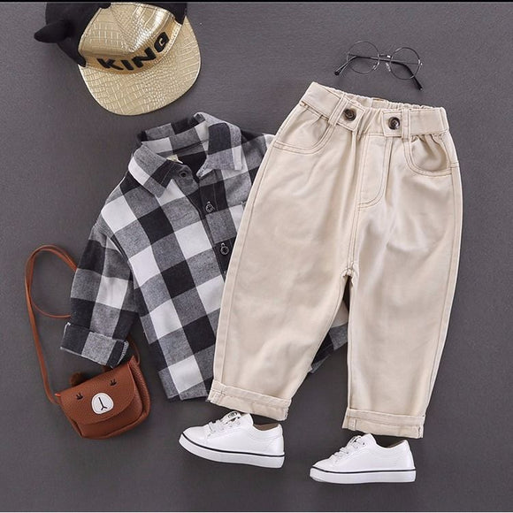 Pantalones Estilo Occidental para Bebé - Diseño Moderno Coreano