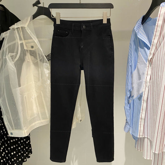Pantalones Denim Cintura Alta Stretch Icy Silk - Corte Recto - Image 8