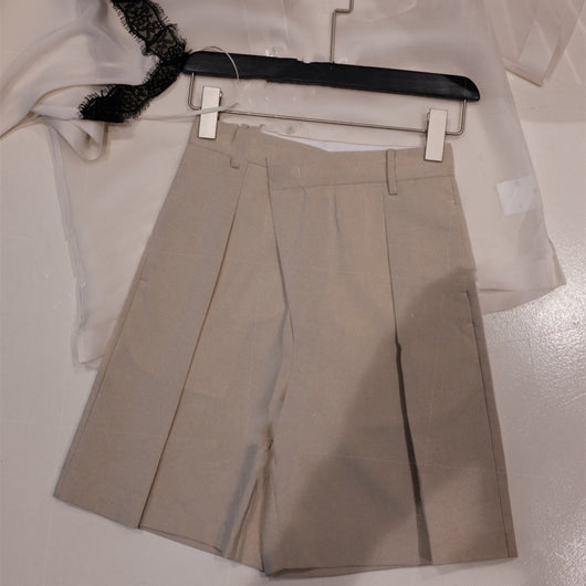 Bermudas de Vestir con Detalle Diagonal - Image 11