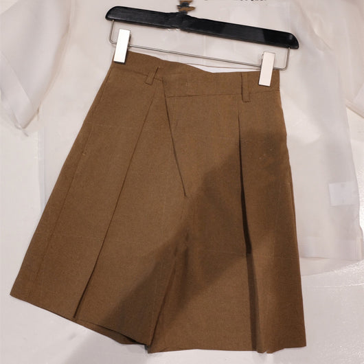 Bermudas de Vestir con Detalle Diagonal