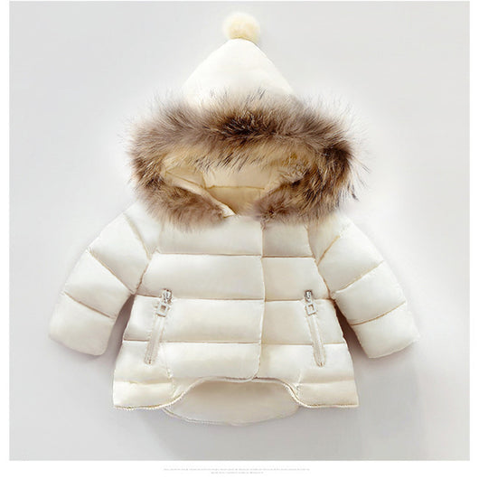 Chaqueta Acolchada Infantil con Plumón Grueso y Cuello de Piel Real - Image 6