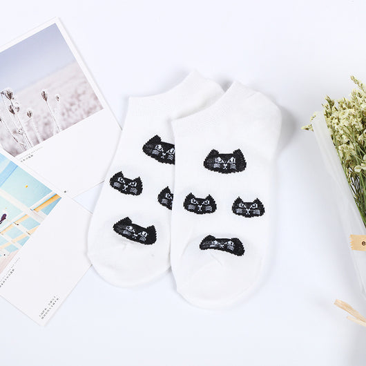 Calcetines Estampados Gato Blanco y Negro - Diseño Náutico - Image 8