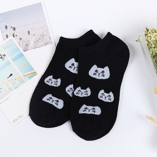 Calcetines Estampados Gato Blanco y Negro - Diseño Náutico - Image 9