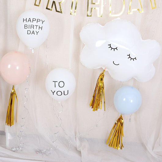 Globos Decorativos Nube Blanca para Fiestas de Cumpleaños al Aire Libre - Image 9