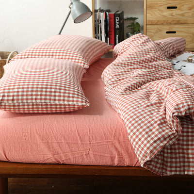 Juego de Cama 4 Piezas Algodón Puro Tejido Lavado Natural - Image 12