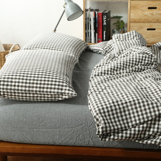 Juego de Cama 4 Piezas Algodón Puro Tejido Lavado Natural - Image 17