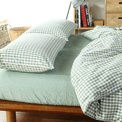 Juego de Cama 4 Piezas Algodón Puro Tejido Lavado Natural - Image 20