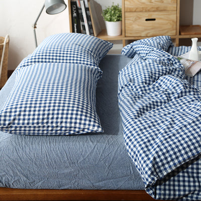 Juego de Cama 4 Piezas Algodón Puro Tejido Lavado Natural - Image 13
