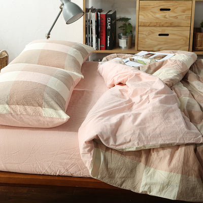 Juego de Cama 4 Piezas Algodón Puro Tejido Lavado Natural - Image 19