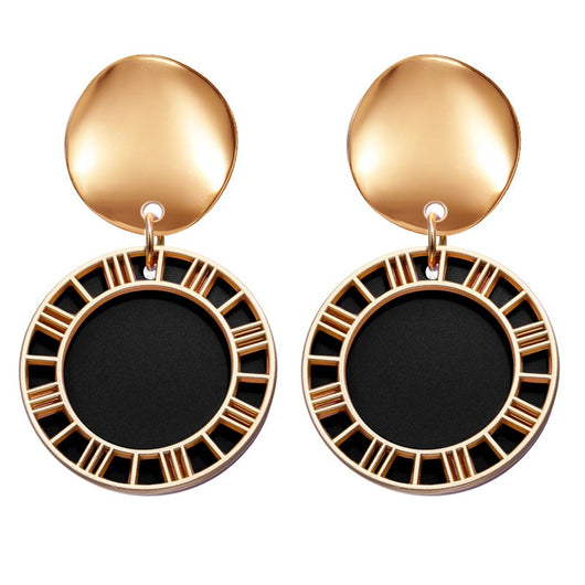 Aretes Colgantes Geométricos Dorados con Concha - Diseño Coreano Moderno - Image 26