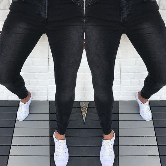 Jeans Slim Fit Casual de Color Liso - Image 9