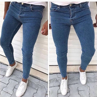 Jeans Slim Fit Casual de Color Liso - Image 3