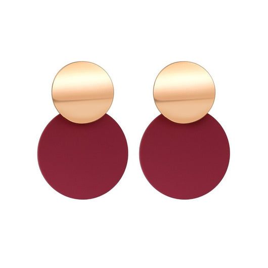 Aretes Colgantes Geométricos Dorados con Concha - Diseño Coreano Moderno - Image 4