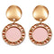 New Korean Statement Round Earrings For Women Geometric Dorado Shell Fluff Dangle Drop Earrings Brincos 2020 Fashion Jewelry E