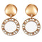 New Korean Statement Round Earrings For Women Geometric Dorado Shell Fluff Dangle Drop Earrings Brincos 2020 Fashion Jewelry I