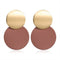 New Korean Statement Round Earrings For Women Geometric Dorado Shell Fluff Dangle Drop Earrings Brincos 2020 Fashion Jewelry K