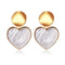 New Korean Statement Round Earrings For Women Geometric Dorado Shell Fluff Dangle Drop Earrings Brincos 2020 Fashion Jewelry V
