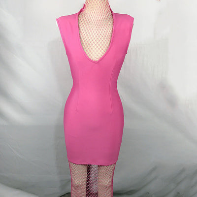 Blusa de Malla Transparente con Cuello Alzado y Escote Profundo - Image 15
