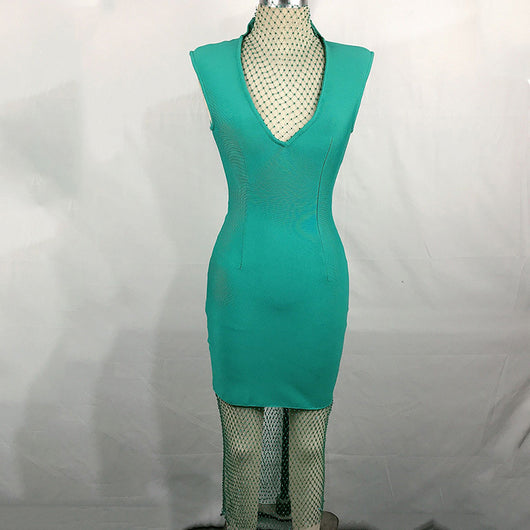 Blusa de Malla Transparente con Cuello Alzado y Escote Profundo - Image 6