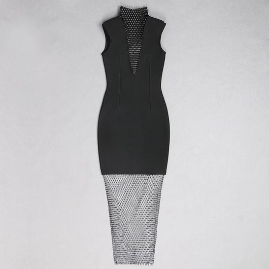 Blusa de Malla Transparente con Cuello Alzado y Escote Profundo - Image 2