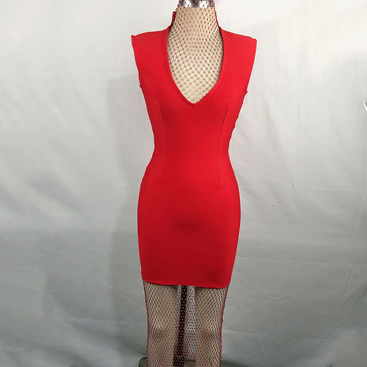 Blusa de Malla Transparente con Cuello Alzado y Escote Profundo - Image 3
