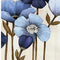 Cuadro Digital de Flores Azul Violeta