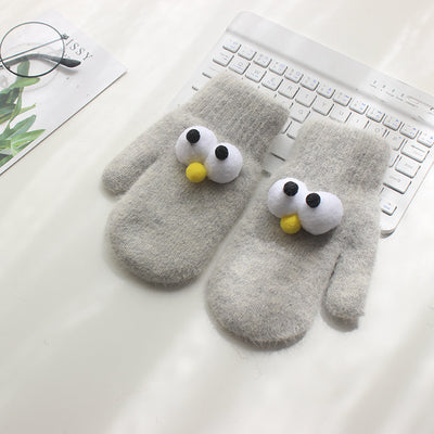 Guantes Infantiles con Orejas de Conejo y Ojos Grandes para Niños y Niñas - Image 2