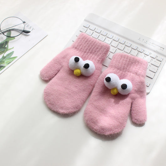 Guantes Infantiles con Orejas de Conejo y Ojos Grandes para Niños y Niñas - Image 4