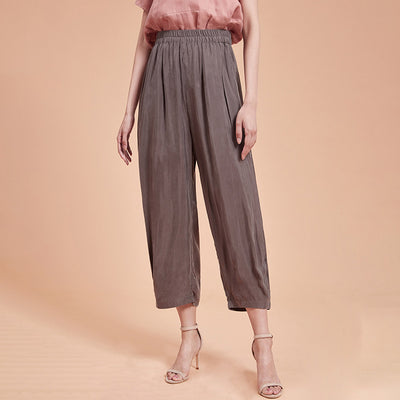 Pantalón Cropped Ancho con Drapeado Elegante - Image 8
