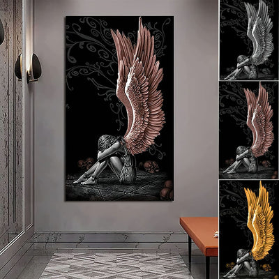 Póster Ángel Sentado con Alas - Cuadro Decorativo para Sala de Estar - Image 4