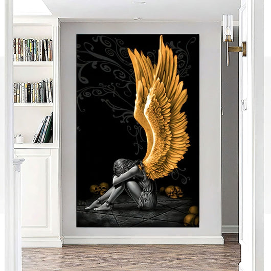 Póster Ángel Sentado con Alas - Cuadro Decorativo para Sala de Estar - Image 3